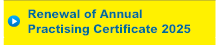 Renewal of Annual Practising Certificate 2025